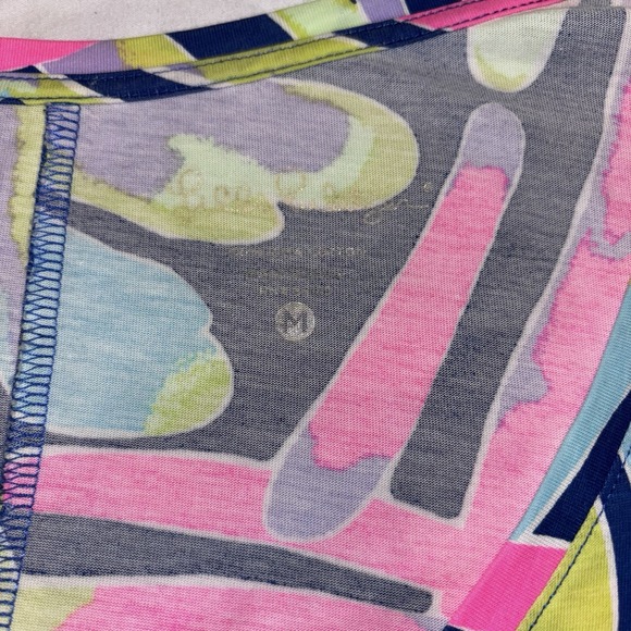 Lilly Pulitzer Indigo Sea Dreamin Cori 100% Pima Cotton Dress Size Medium Resort - Picture 5 of 6